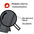 PROTEC - Panneau solaire portatif SolarTec 120W 18V 6,6A 4 pans monocristallins + USB A-C - Protec - vignette
