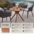 TECTAKE - Table de jardin Pollensa, ronde, résistante aux intempéries, en bois d'acacia massif marron - vignette