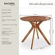 TECTAKE - Table de jardin Pollensa, ronde, résistante aux intempéries, en bois d'acacia massif marron - vignette