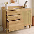 ID MARKET - Buffet bas de cuisine 120 cm DENISE en cannage - vignette