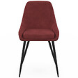 ID MARKET - Lot de 6 chaises THALYA en velours bordeaux avec accoudoirs - vignette