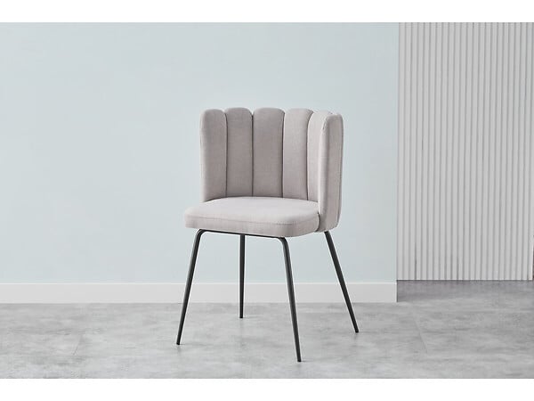 HABITAT ET JARDIN - Lot de 2 chaises en tissu "Anja" - Gris - large
