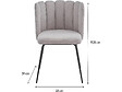 HABITAT ET JARDIN - Lot de 2 chaises en tissu "Anja" - Gris - vignette