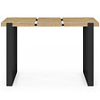 ID MARKET - Table haute de bar extensible PHOENIX 2-4 personnes bois et noir 110 - 150 cm - vignette