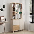 HABITAT ET JARDIN - Bibliothèque en bois " Mood " - 85,2 x 187,8 x 35 cm - Sable / Chêne - vignette