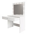 HABITAT ET JARDIN - Coiffeuse en bois " Monroe " - 80 x 147 x 42,5 cm - Blanc - vignette