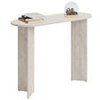 ID MARKET - Console ovale MARTHE bois effet travertin - vignette