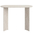 ID MARKET - Console ovale MARTHE bois effet travertin - vignette