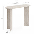ID MARKET - Console ovale MARTHE bois effet travertin - vignette