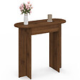 ID MARKET - Console 1 tiroir ovale MARTHE noyer - vignette