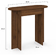 ID MARKET - Console 1 tiroir ovale MARTHE noyer - vignette