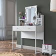 HABITAT ET JARDIN - Coiffeuse en bois " BJ145 " - 90 x 136,8 x 40 cm - Blanc - vignette