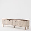 HABITAT ET JARDIN - Meuble TV en bois " Pura " - 180 x 50 x 40 cm - Travertin / Noyer Venezia - vignette
