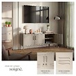 TECTAKE - Buffet métallique taupe en acier 120x37 5x55 5cm design minimaliste 2 compartiments 3 portes verrouillables - vignette