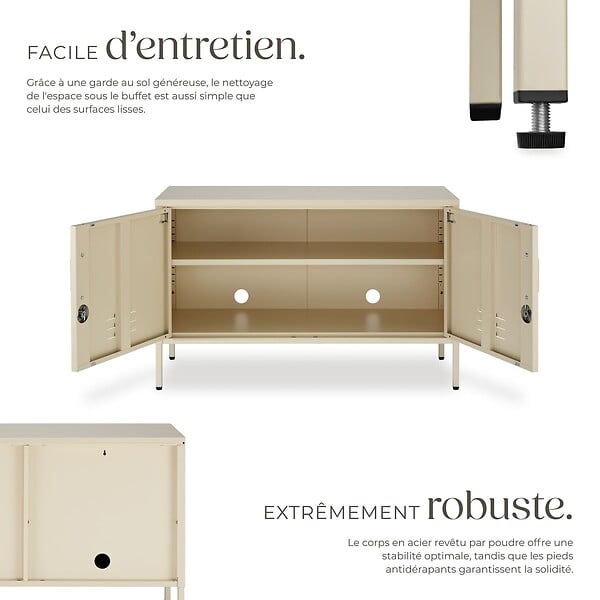 TECTAKE - Buffet crème - large