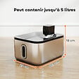 PAWHUT - Fontaine à eau pour chat 5L filtration 3 étapes charge USB câble + nombreux accessoires inclus acier inox - vignette