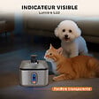 PAWHUT - Fontaine à eau pour chat 5L filtration 3 étapes charge USB câble + nombreux accessoires inclus acier inox - vignette