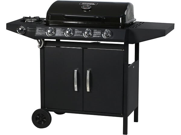 HABITAT ET JARDIN - Barbecue gaz "Festa 5" - 5 brûleurs dont 1 latéral - 12.9 Kw- Noir - large