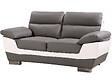 HABITAT ET JARDIN - Canapé fixe en cuir reconstitué et PVC "Dallas" - 210 X 88 X 90 cm - 3 places - Noir - vignette