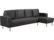 HABITAT ET JARDIN - Canapé d'angle tissu réversible "Rio" - 4 places - Gris anthracite - vignette