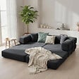 HOMCOM - Canapé convertible 2 places tissu chenille anthracite - vignette