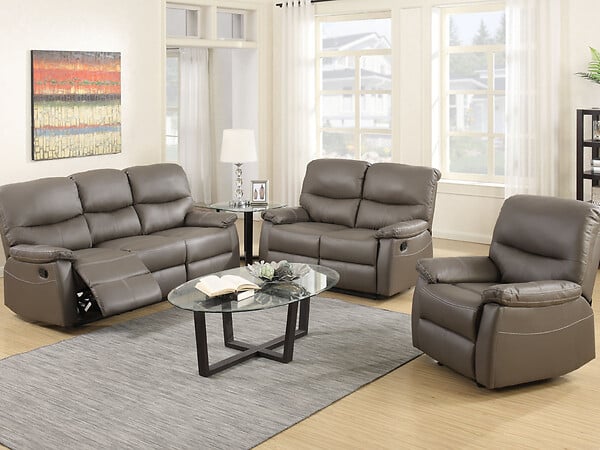 HABITAT ET JARDIN - Canapé relax "Lincoln" - 197 x 89 x 103 cm - 3 places - Noir - large