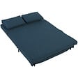 HOMCOM - Canapé convertible 2 places inclinable tissu bleu foncé - vignette