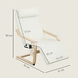 HOMCOM - Fauteuil de relaxation massant chauffant style nordique repose-pieds ajustable bois crème - vignette