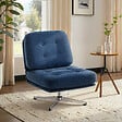HOMCOM - Fauteuil lounge design Chesterfield capitonné pivotant - vignette
