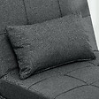 HOMCOM - Chauffeuse fauteuil convertible inclinable réglable tissu effet capitonné gris - vignette