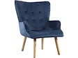 HABITAT ET JARDIN - Fauteuil style scandinave velours "Odense" - 73 x 81 x 92.5 cm - 1 place - Gris - vignette