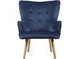 HABITAT ET JARDIN - Fauteuil style scandinave velours "Odense" - 73 x 81 x 92.5 cm - 1 place - Gris - vignette