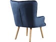HABITAT ET JARDIN - Fauteuil style scandinave velours "Odense" - 73 x 81 x 92.5 cm - 1 place - Gris - vignette