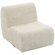 HOMCOM - Fauteuil lounge design arrondi pivotant tissu chenille beige - vignette