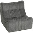 HOMCOM - Fauteuil modulable design contemporain effet surpiqûres verticales tissu gris - vignette