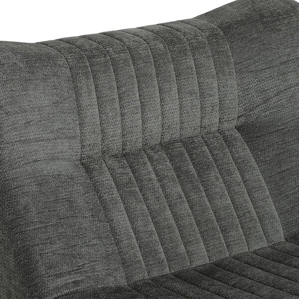 HOMCOM - Fauteuil modulable design contemporain effet surpiqûres verticales tissu gris - large