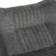 HOMCOM - Fauteuil modulable design contemporain effet surpiqûres verticales tissu gris - vignette
