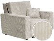 HABITAT ET JARDIN - Fauteuil convertible en velours côtelé "Clivia" - Gris - vignette
