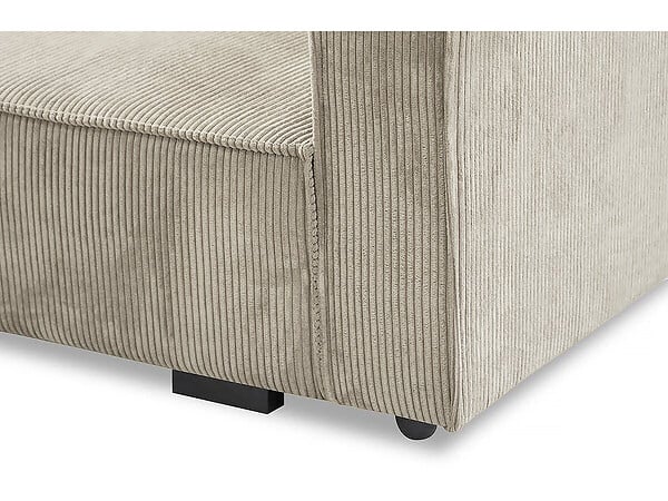 HABITAT ET JARDIN - Fauteuil convertible en velours côtelé "Clivia" - Gris - large