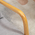 HOMCOM - Fauteuil lounge - 3 coussins inclus - assise profonde - accoudoirs - structure bois hévéa - aspect velours gris - vignette