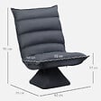 HOMCOM - Fauteuil relax pivotant inclinaison réglable 5 niveaux tissu velours microfibre anthracite - vignette