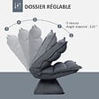 HOMCOM - Fauteuil relax pivotant inclinaison réglable 5 niveaux tissu velours microfibre anthracite - vignette