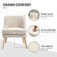 HOMCOM - Fauteuil scandinave – Assise confortable – Style épuré - vignette