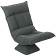 HOMCOM - Fauteuil relax pivotant inclinaison réglable 5 niv. épais garnissage velours microfibre anthracite - vignette