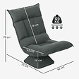 HOMCOM - Fauteuil relax pivotant inclinaison réglable 5 niv. épais garnissage velours microfibre anthracite - vignette