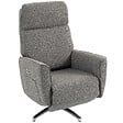 HOMCOM - Fauteuil relax design électrique pivotant inclinable réglable acier chromé tissu gris - vignette