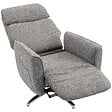 HOMCOM - Fauteuil relax design électrique pivotant inclinable réglable acier chromé tissu gris - vignette