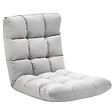HOMCOM - Fauteuil convertible fauteuil paresseux grand confort inclinaison dossier multipositions 90°-180° flanelle polyester capitonné gris clair - vignette