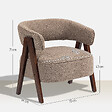 HOMCOM - Fauteuil relax design bouclette - dossier enveloppant grand confort - bois marron - vignette