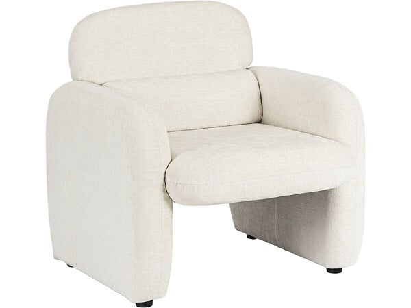 HABITAT ET JARDIN - Fauteuil lounge en tissu chiné "Cozmo" - 78 x 79 x 77 cm - Beige - large